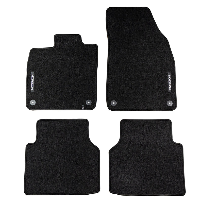 Velours Fußmatten für Skoda Enyaq Coupe iV 2022-2025 Autoteppich Schwarz 4 tlg