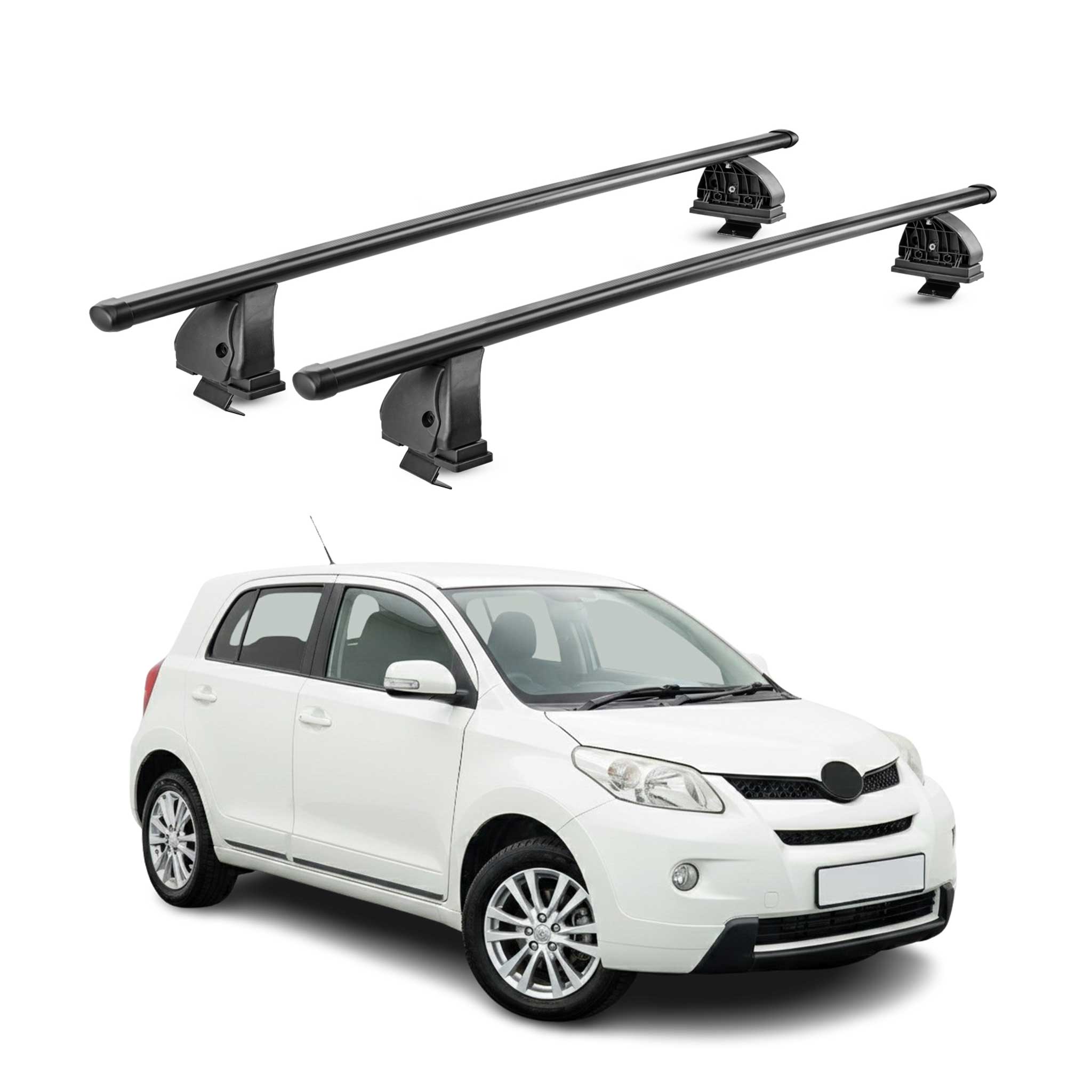 Stahl Dachträger für Toyota Urban Cruiser 2008-2014 TÜV 75 kg 2tlg Schwarz
