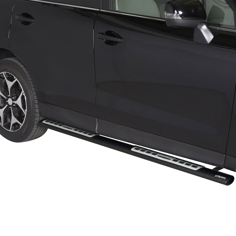 Edelstahl Seitenschweller Schwellerrohre für Subaru Forester 2013-2015 Schwarz