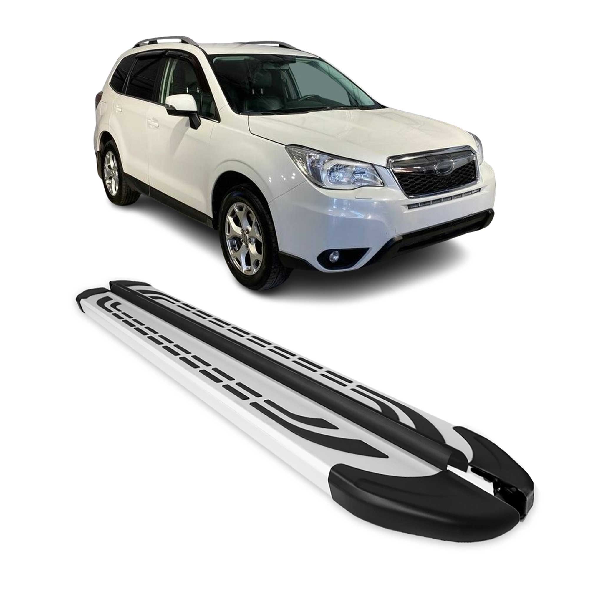 Trittbretter Seitenschweller Seitenbretter für Subaru Forester IV 2013-2018 Alu