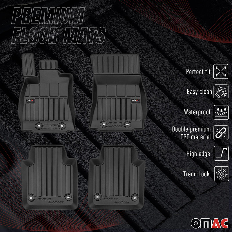 OMAC Gummi Fußmatten für Jaguar XJ Long 2009-2019 Premium TPE Automatten 4tlg