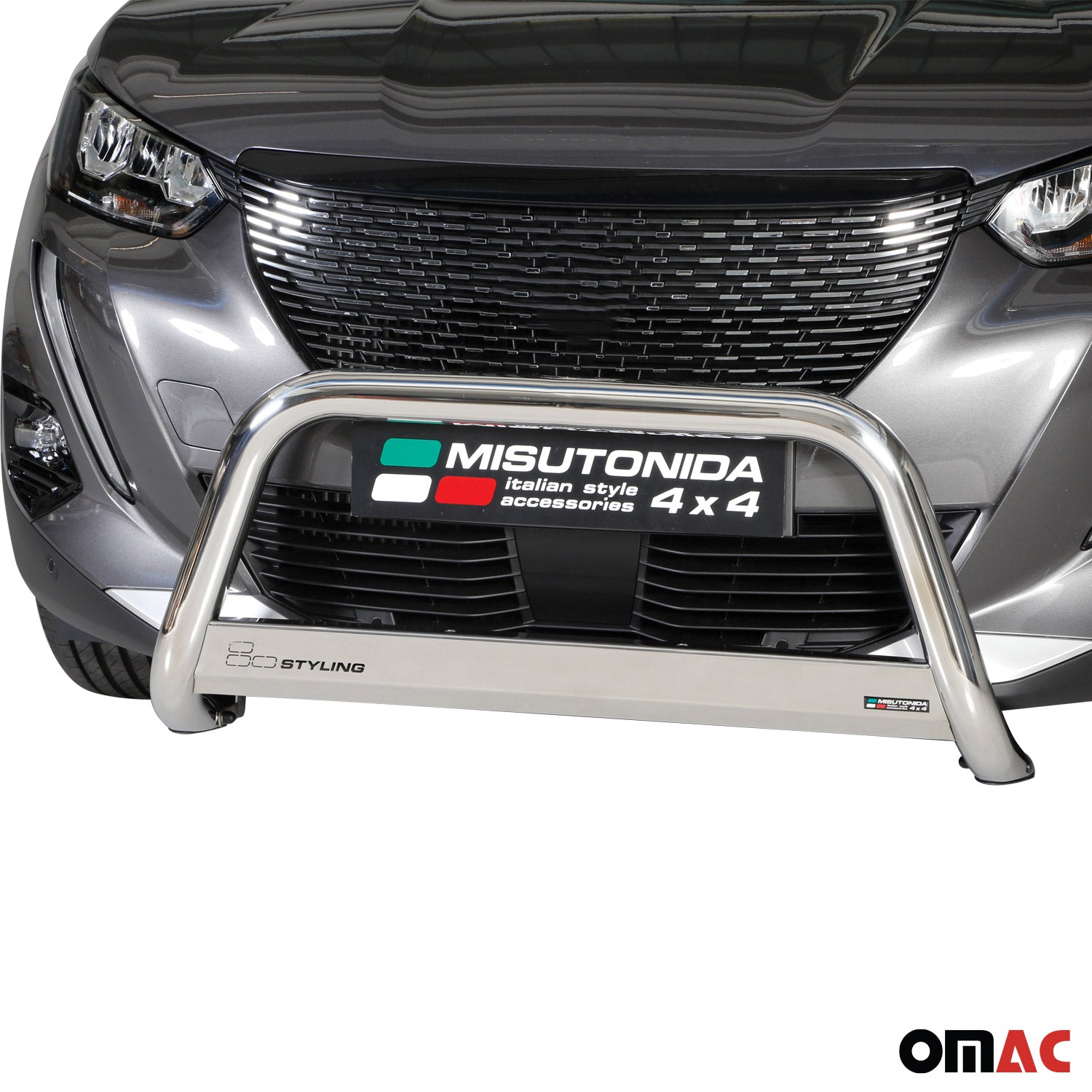 Frontbügel Frontschutzbügel für Peugeot 2008 2019-2026 ø63mm Stahl Silber Schutz