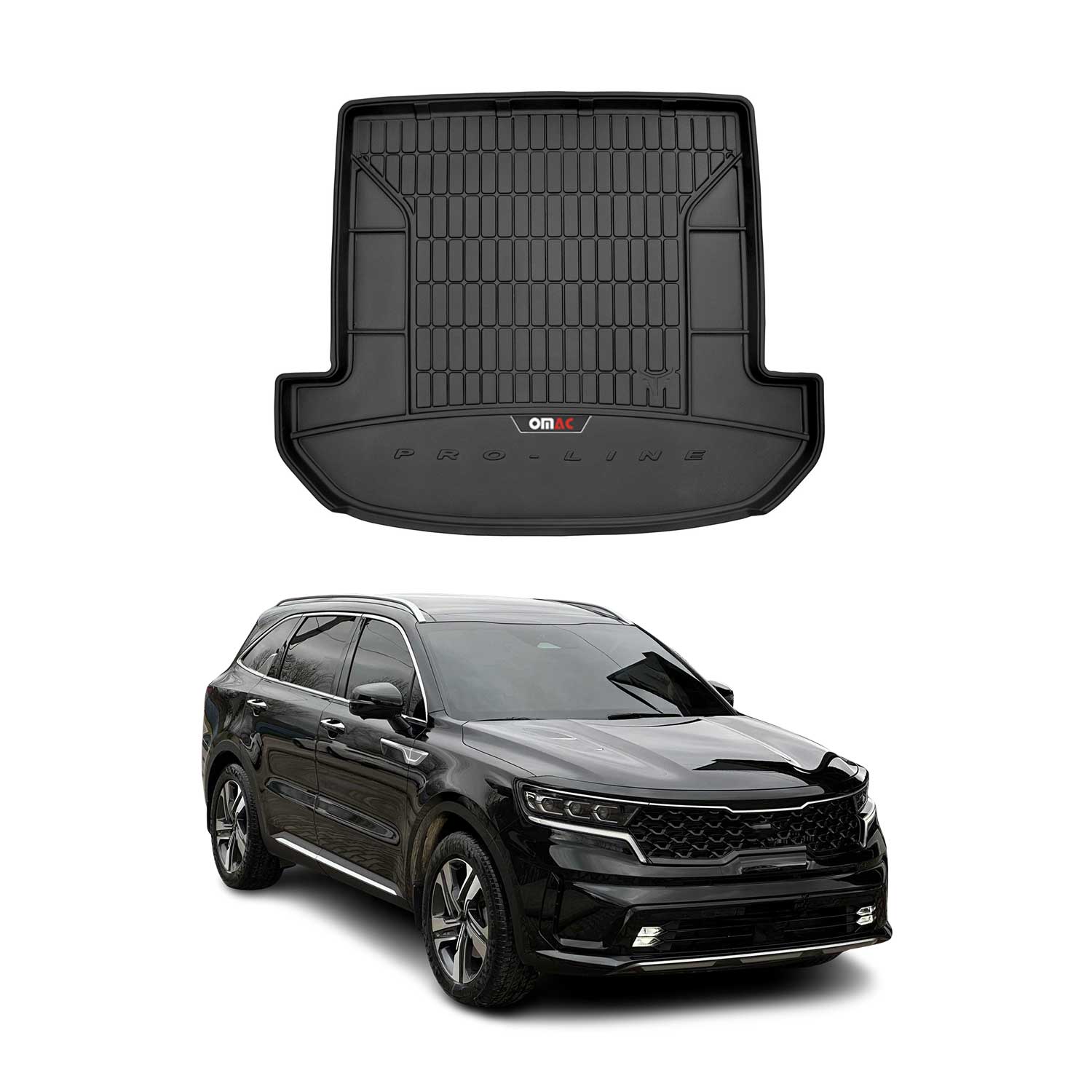 OMAC Gummi Kofferraumwanne für Kia Sorento 2015-2025 TPE Laderaumwanne Schwarz