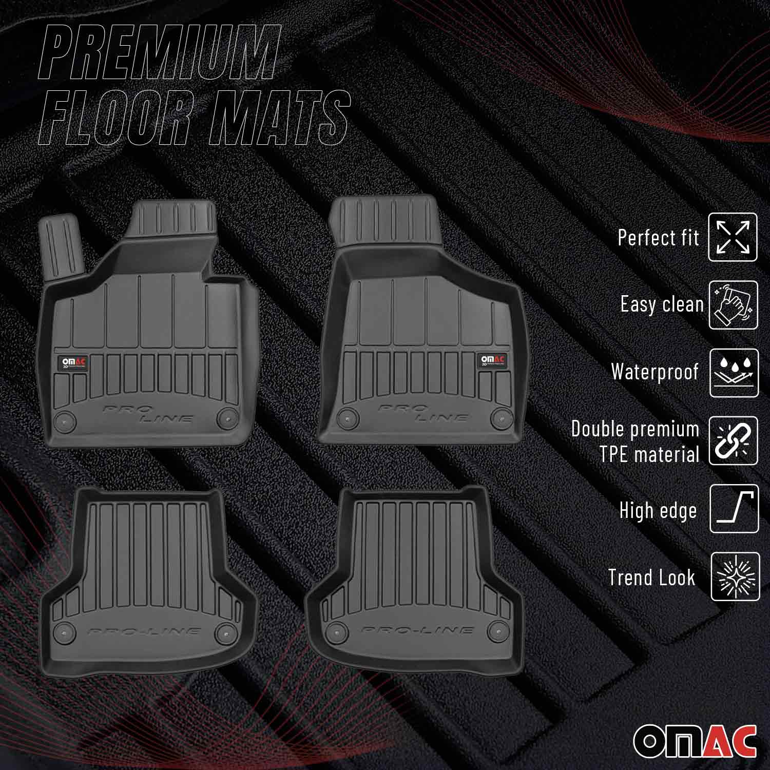 OMAC Gummi Fußmatten für Porsche Taycan 2019-2024 Premium TPE Automatten 4tlg