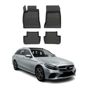 OMAC Gummi Fußmatten für Mercedes C Klasse T-Model W205 S205 2014-2021 Premium
