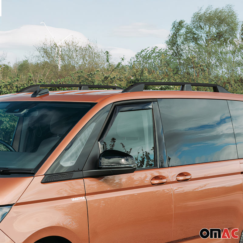 Dachreling Relingträger für VW T7 Multivan 2022-2025 Alu Schwarz L1 L2 2x