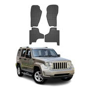 OMAC Gummi Fußmatten für Jeep Cherokee KK 2007-2013 Automatten Gummi Schwarz 4x