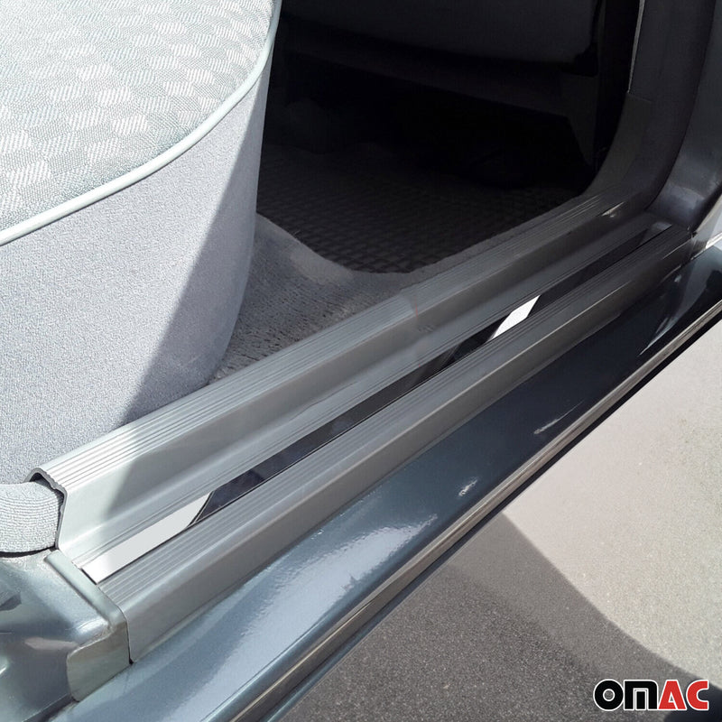 Door sill trims for Mercedes W201 1982-1993 stainless steel silver 4 pieces