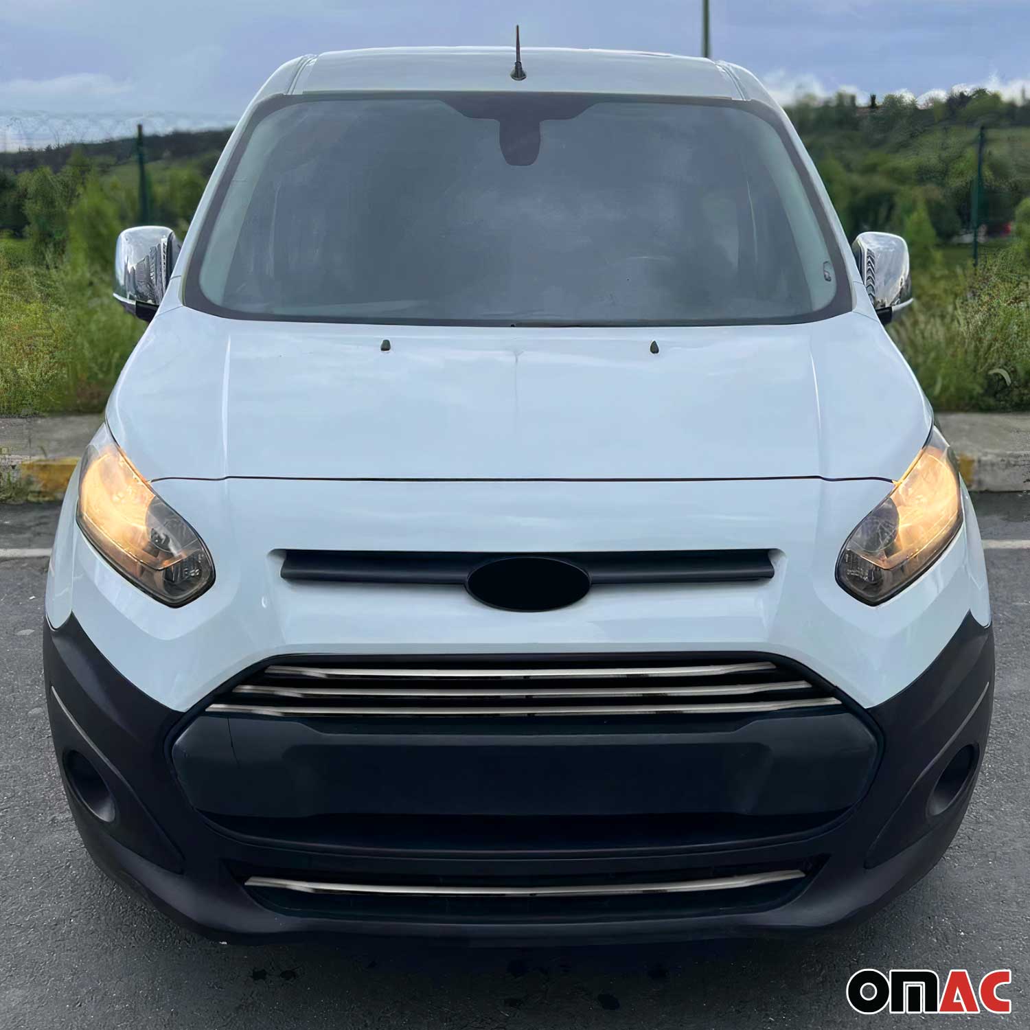 Kühlergrill Leisten Grillleisten für Ford Connect 2014-2019 Edelstahl Chrom 4x