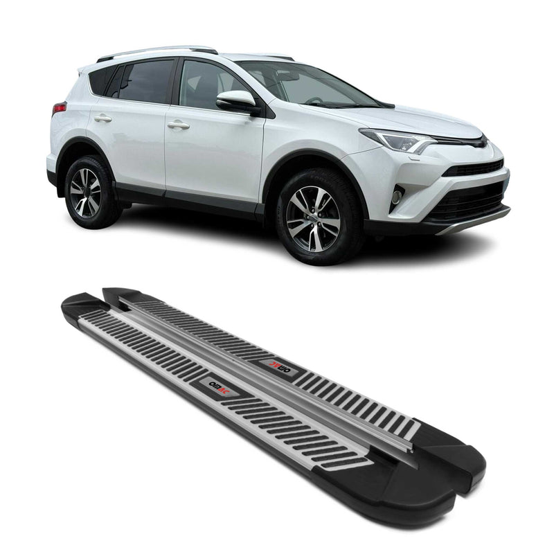 Trittbretter Seitenbretter Seitenschweller für Toyota RAV4 2013-2018 Alu Schwarz