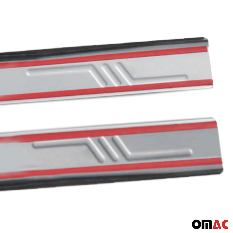 Door sill trims for Citroen DS3 2010-2018 stainless steel silver 2 pieces