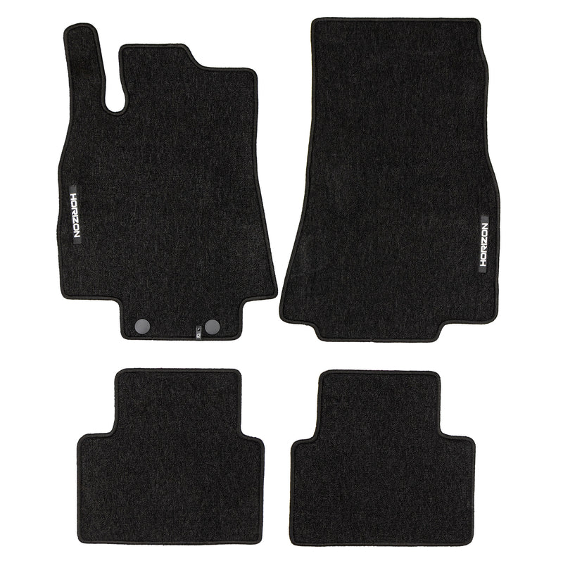 Velours Fußmatten für Mercedes-Benz A-Klasse W169 2004-2012 Schwarz 4 teile