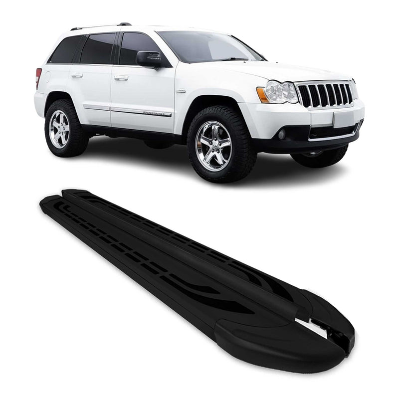 Trittbretter Seitenschweller für Jeep Grand Cherokee 2004-2011 Alu Schwarz