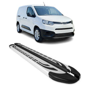Trittbretter Seitenschweller für Toyota Proace City 2019-2026 Van L2 Silber 2tlg
