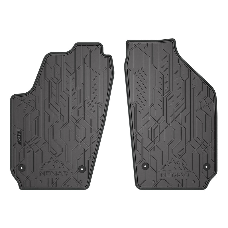 Fußmatten Gummimatten für VW Polo IV 2001-2009 1.Reihe Gummi Schwarz Grau 2 tlg