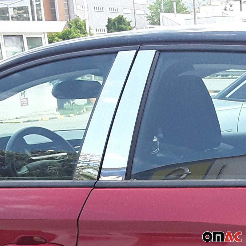 B-Säule Türsäulen Verkleidung für Opel Corsa F 2019-2025 Edelstahl Silber 6tlg