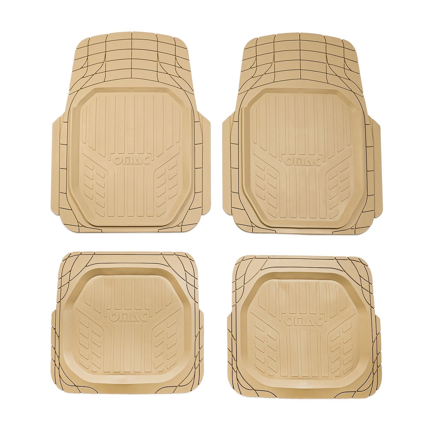 Fußmatten Automatten für Alfa Romeo Giulietta 3D Passform Hoher Rand Gummi Beige