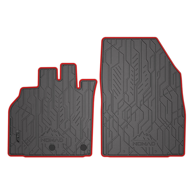 Fußmatten Gummimatten für Renault Grand Scenic III 2009-2016 Schwarz Rot 2 tlg