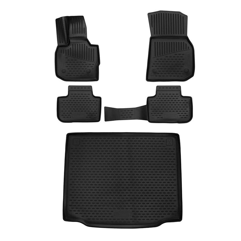 Fußmatten & Kofferraumwanne Set für BMW X3 G01 2017-2024 Gummi TPE Schwarz 5x