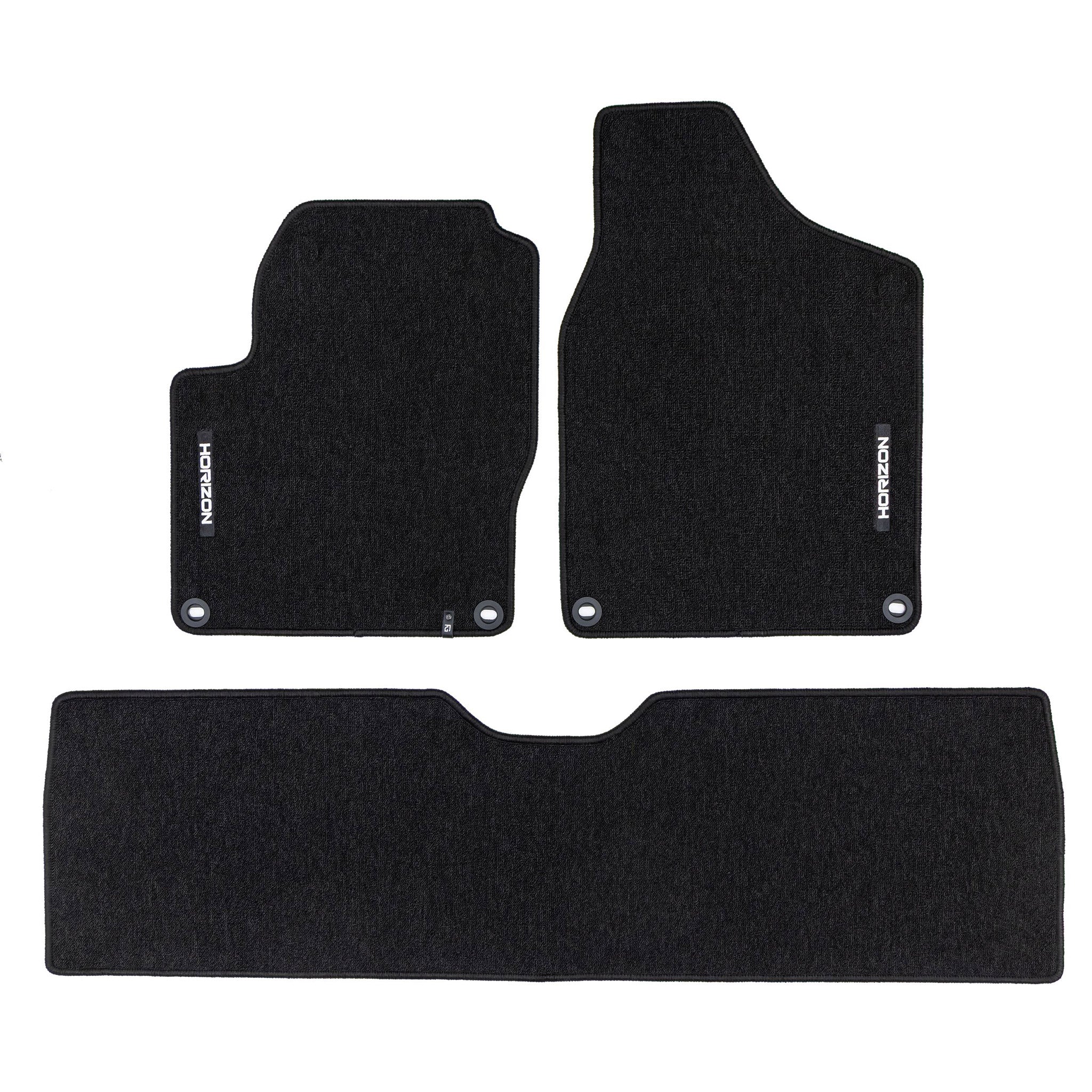 Velours Fußmatten für Seat Alhambra I 1996-2010 Autoteppich Schwarz 3 teile
