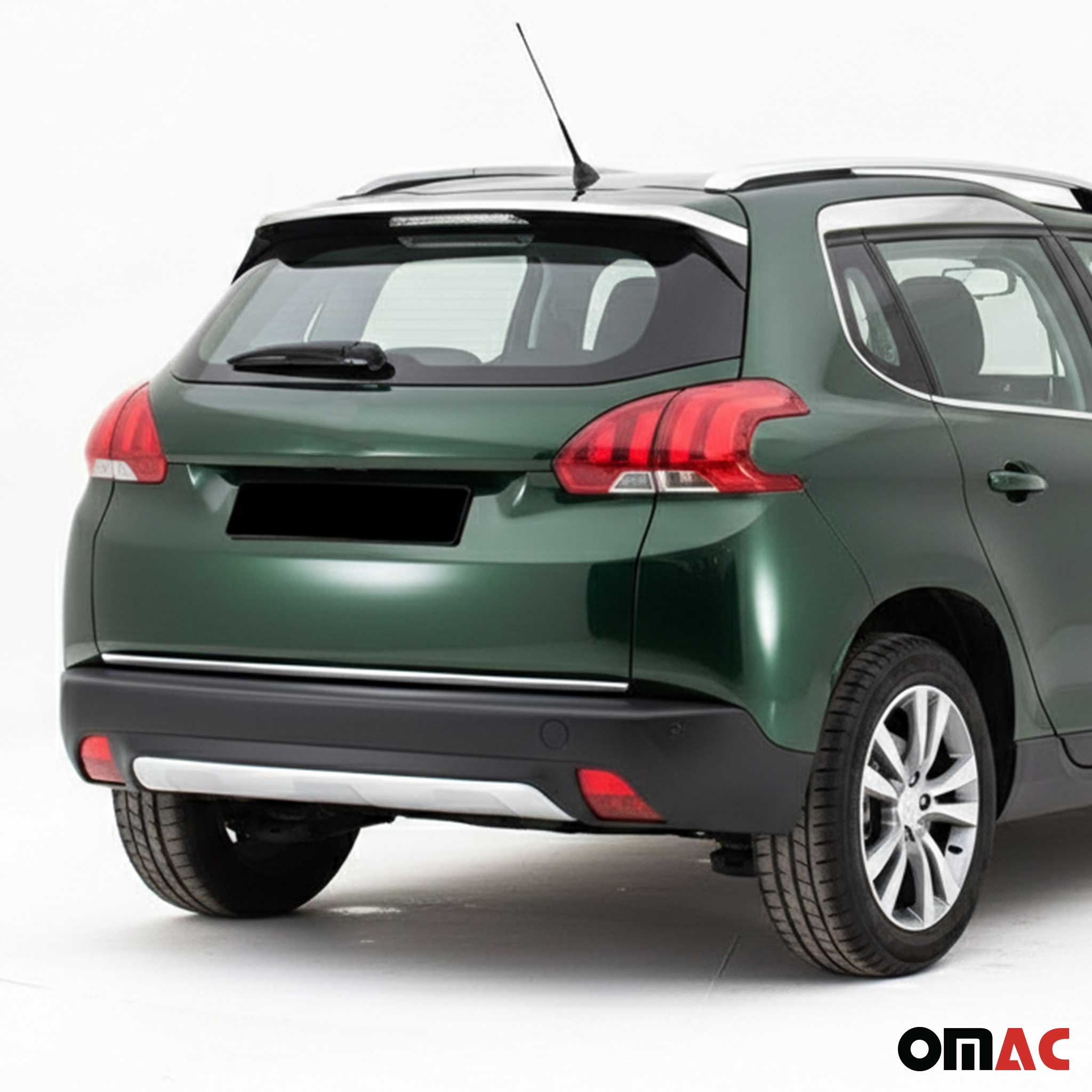 Kofferraumleiste Heckleiste für Peugeot 2008 2013-2020 Untere Chrom Edelstahl