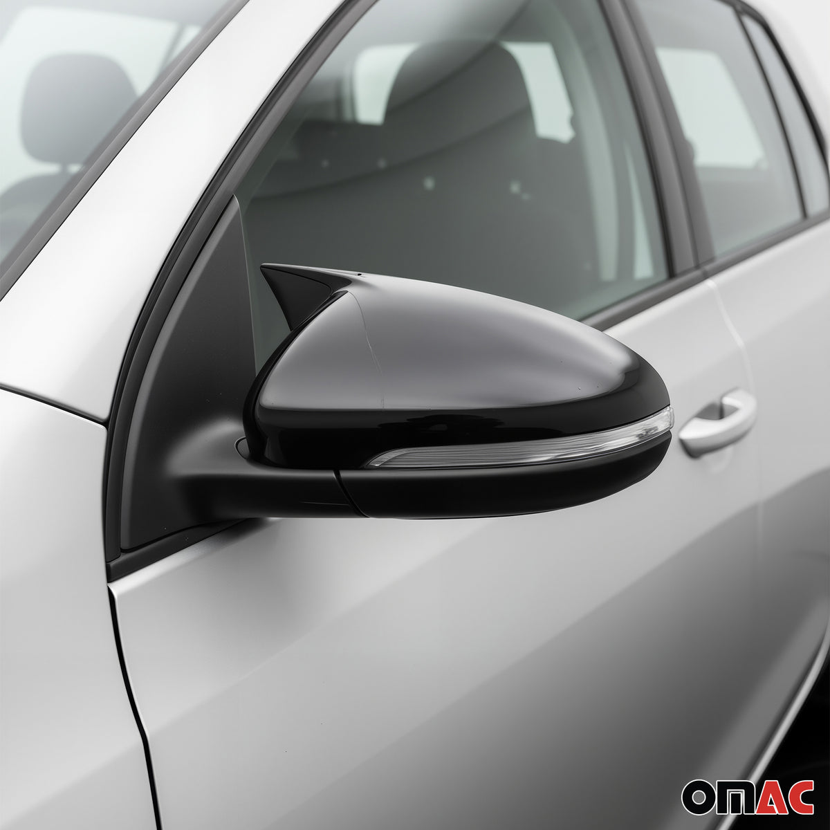 Spiegelkappen Spiegelabdeckung für VW Eos 2011-2015 ABS Schwarz Glanz 2tlg