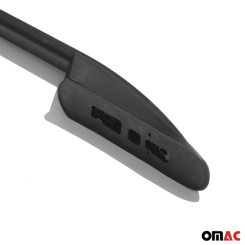 Dachreling Dachgepäckträger für VW Caddy 2003-2015 L2 Langer Alu Schwarz 2tlg