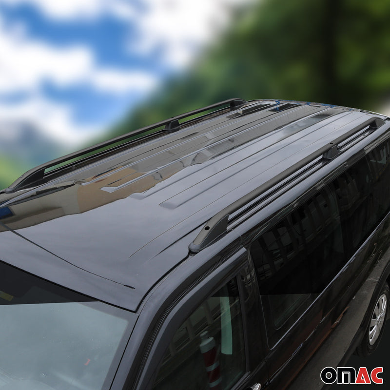 Dachreling Dachgepäckträger für Citroen Berlingo L1 2008-2018 Alu Schwarz 2x