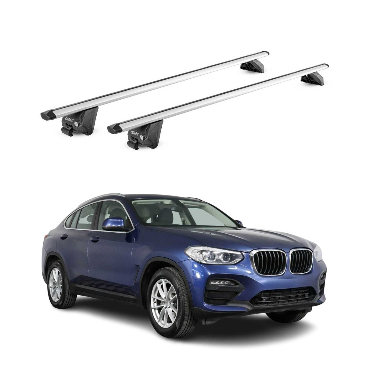 Dachträger Grundtäger für BMW X4 F26 G02 2014-2025 100kg Aluminium Silber 2x ABE