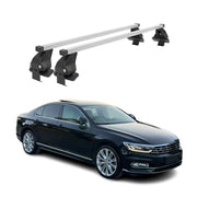 Menabo Dachträger Grundtäger für VW Passat B8 2014-2019 50kg Stahl Silber 2 tlg