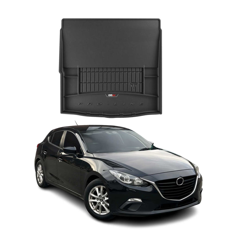 OMAC Gummi Kofferraumwanne für Mazda 3 HB 2013-2019 TPE Laderaumwanne Schwarz