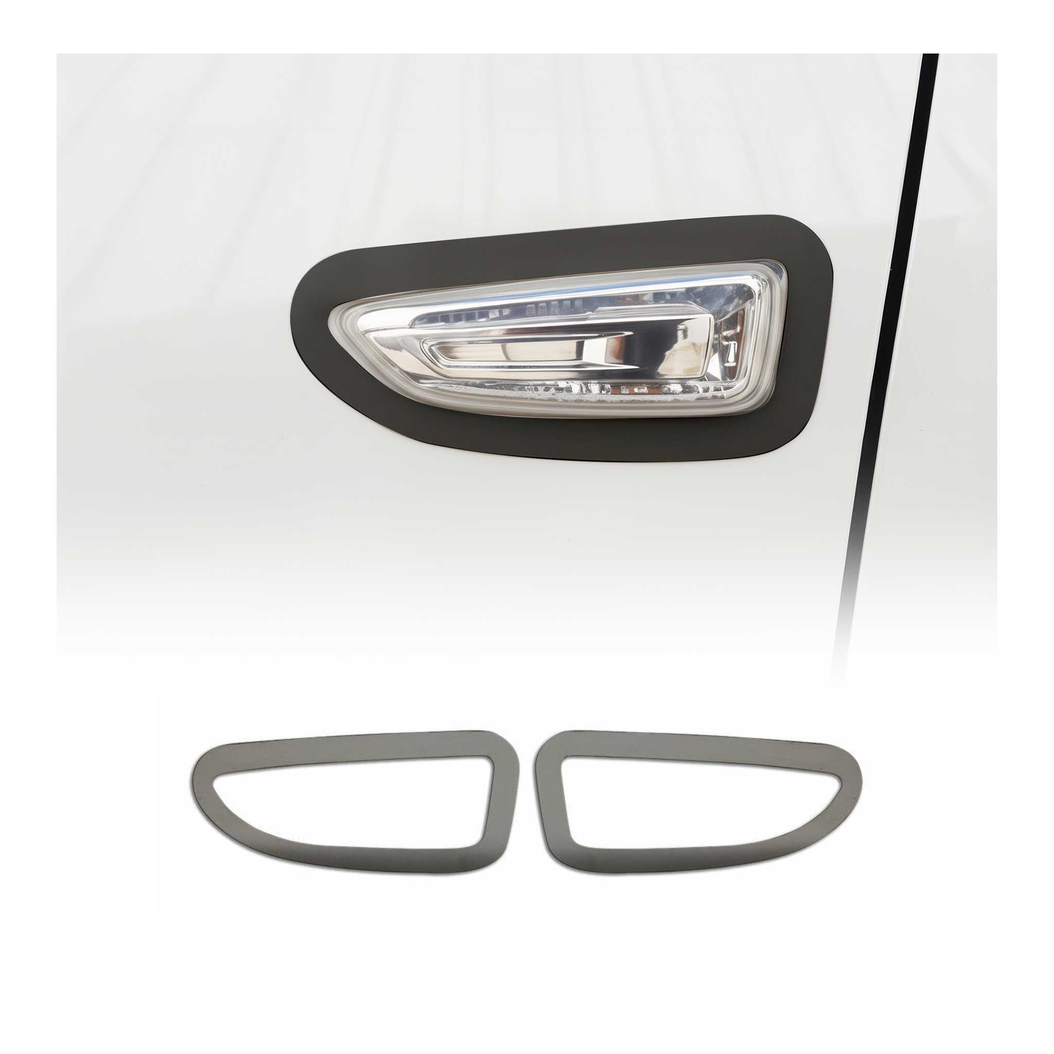 Blinkerrahmen Signalblende Seitenblinker für Opel Astra J 2010-2015 Chrom Dunkel