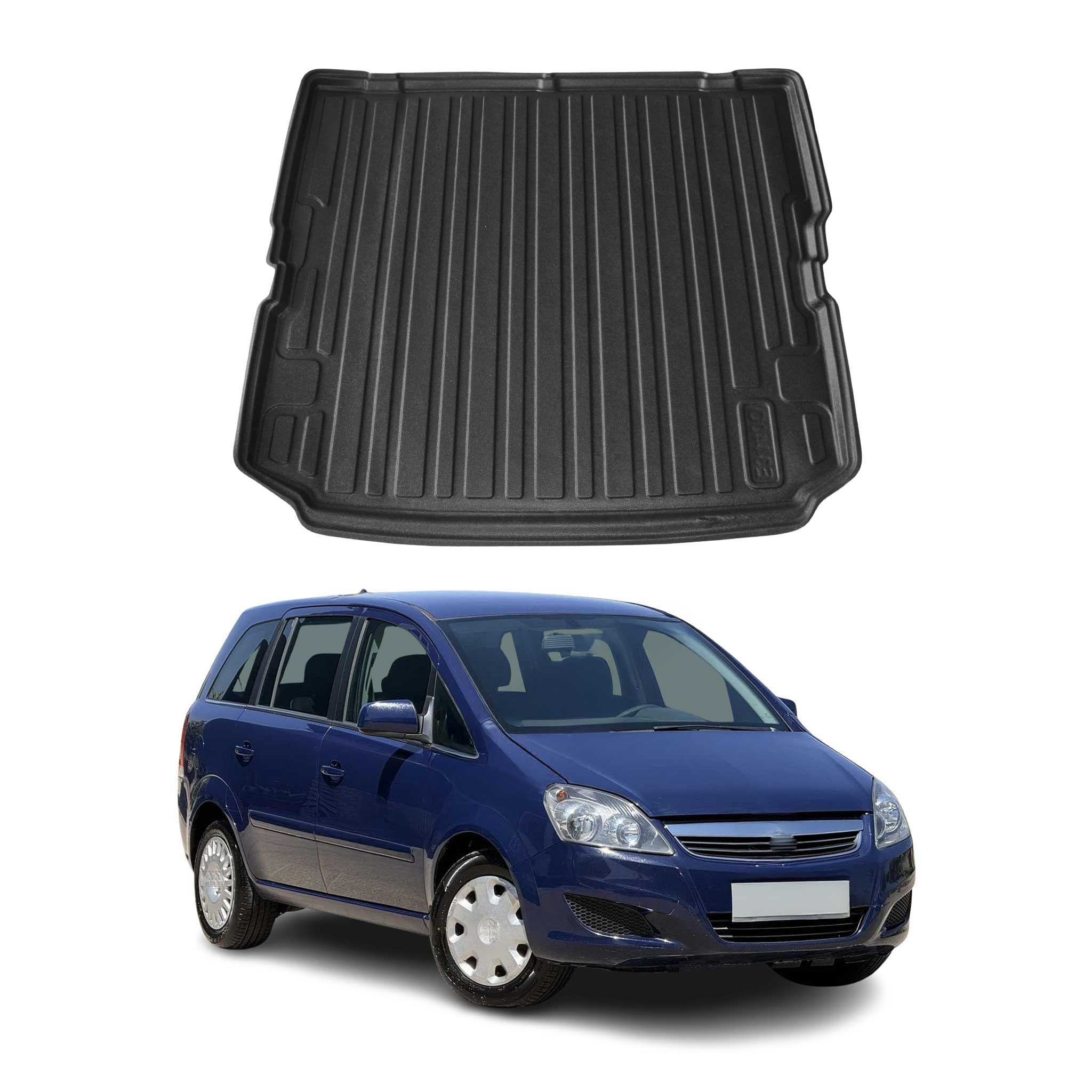 Kofferraumwanne Laderaumwanne für Opel Zafira B 2005-2011 Gummi TPE Schwarz