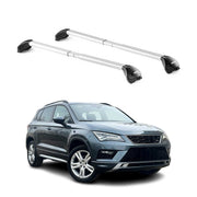 Dachträger Grundtäger für Seat Ateca 2016-2026 5 tür 100kg Alu Silber 2 tlg ABE