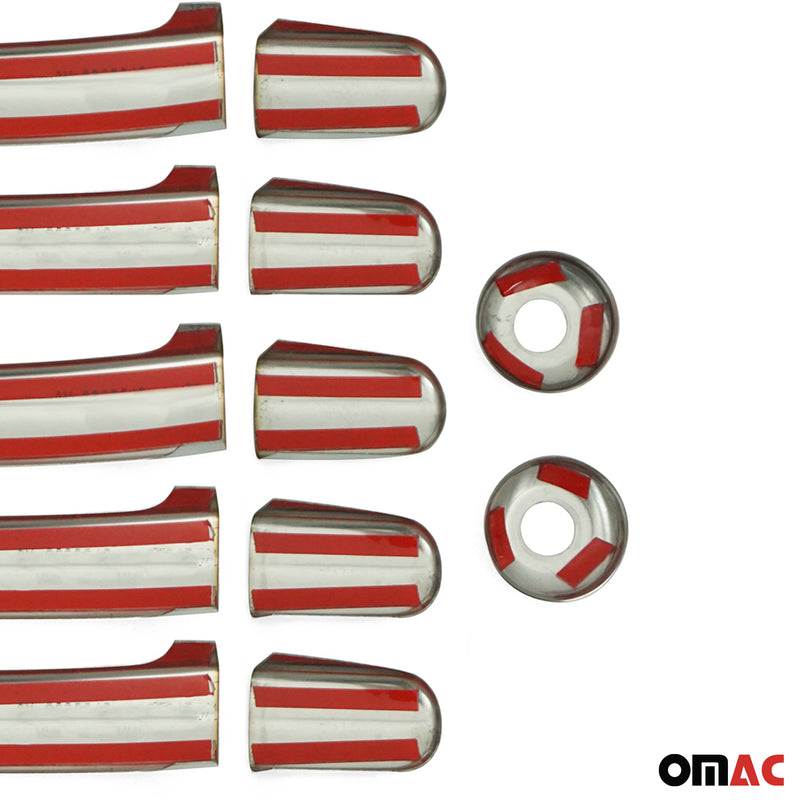 Türgriff Blende Türgriffkappen für Ford Transit 2014-2025 5-Tür Edelstahl 12x