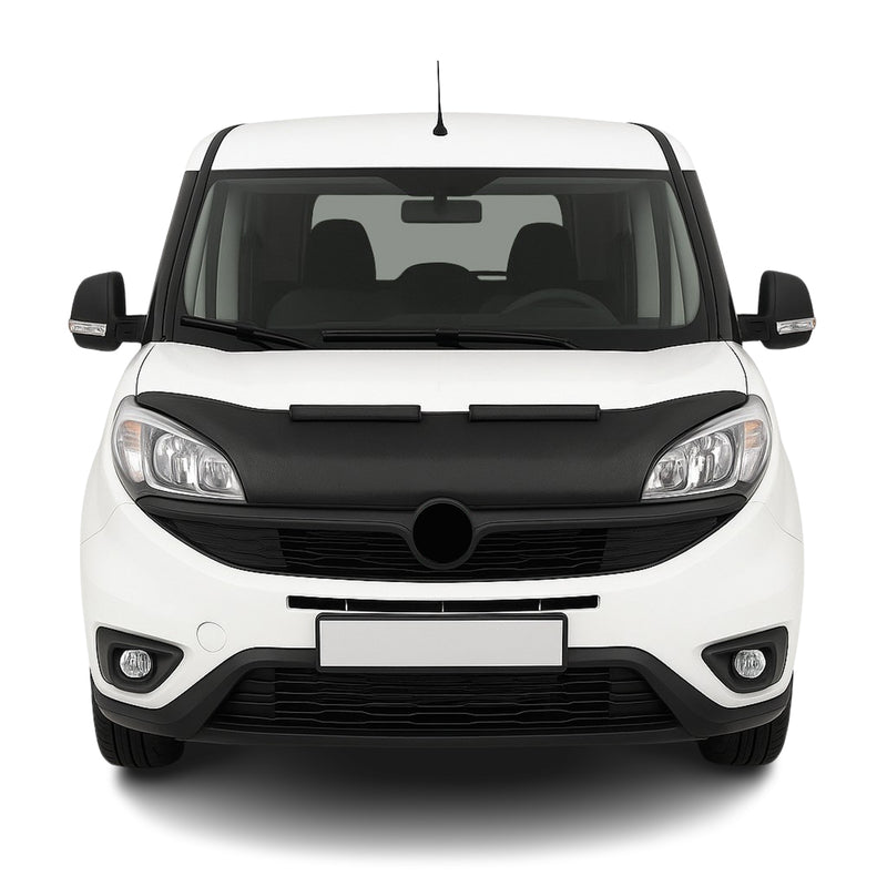 Haubenbra Steinschlagschutz Bonnet Bra für Fiat Doblo 2015-2024 Schwarz Halb