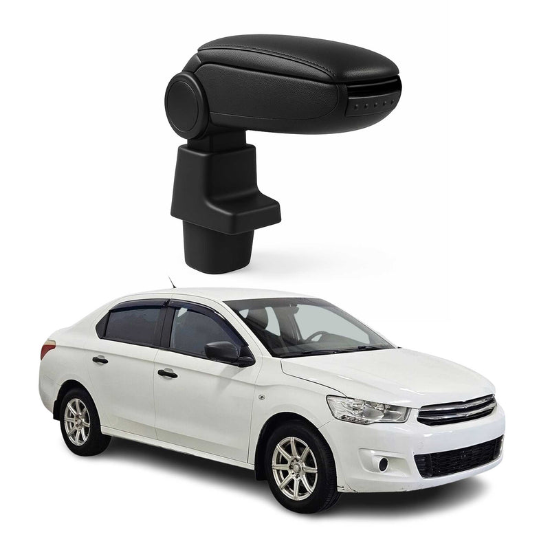 Mittelarmlehne Armlehne für Citroen C-Elysee 2012-2021 PU-Leder ABS Schwarz