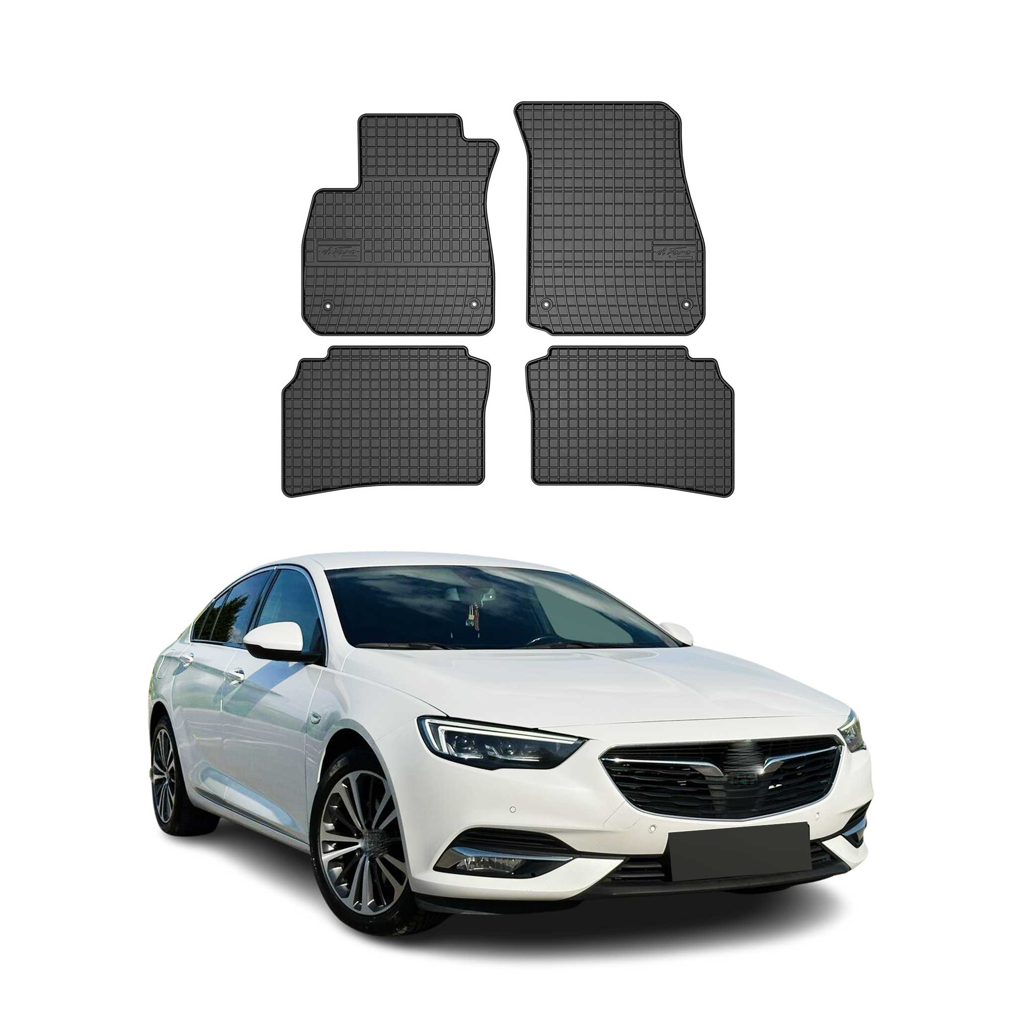 OMAC Gummi Fußmatten für Opel Insignia B 2017-2022 Automatten Gummi Schwarz 4tlg