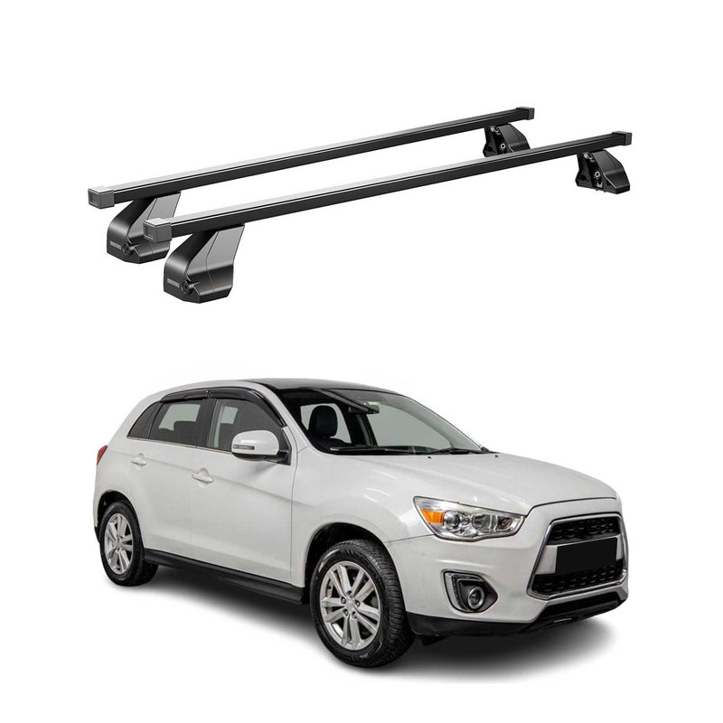 Menabo Dachträger Grundtäger für Mitsubishi ASX 2010-2019 75kg Stahl Schwarz 2x