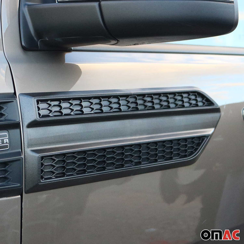 Seitentürleiste Türschutzleiste für Nissan Navara 1997-2004 ABS Schwarz 2x