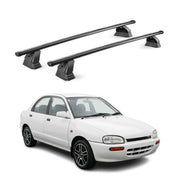 Stahl Dachträger für Mazda 121 1996-2002 3Tür TÜV Abschließbar 2tlg Schwarz