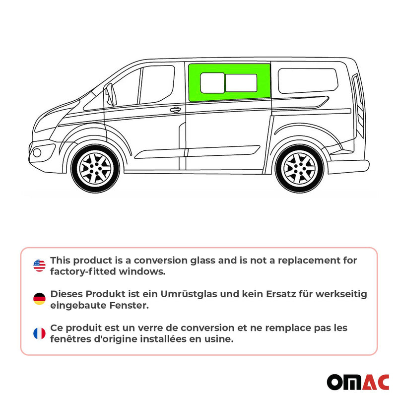 Seitenfenster Auto Schiebefenster für Ford Transit Custom 2013-2024 Links L1 L2