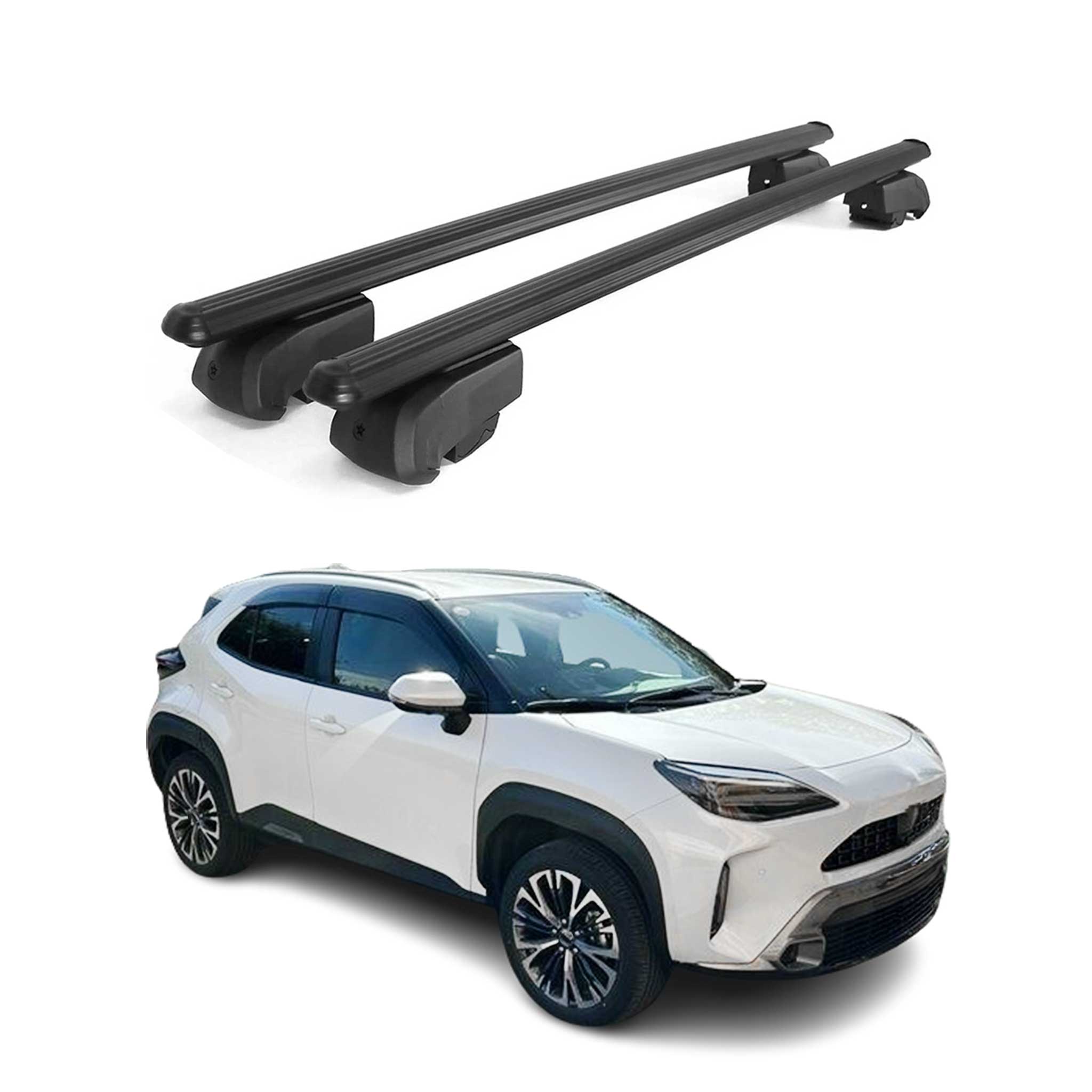 Dachträger Gepäckträger für Toyota Yaris Cross 2020-2023 ABE Alu Schwarz