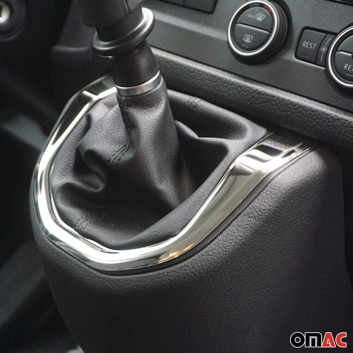 Schaltgetriebe Rahmen für VW T6 Transporter 2015-2019 Manuelle Edelstahl Chrom