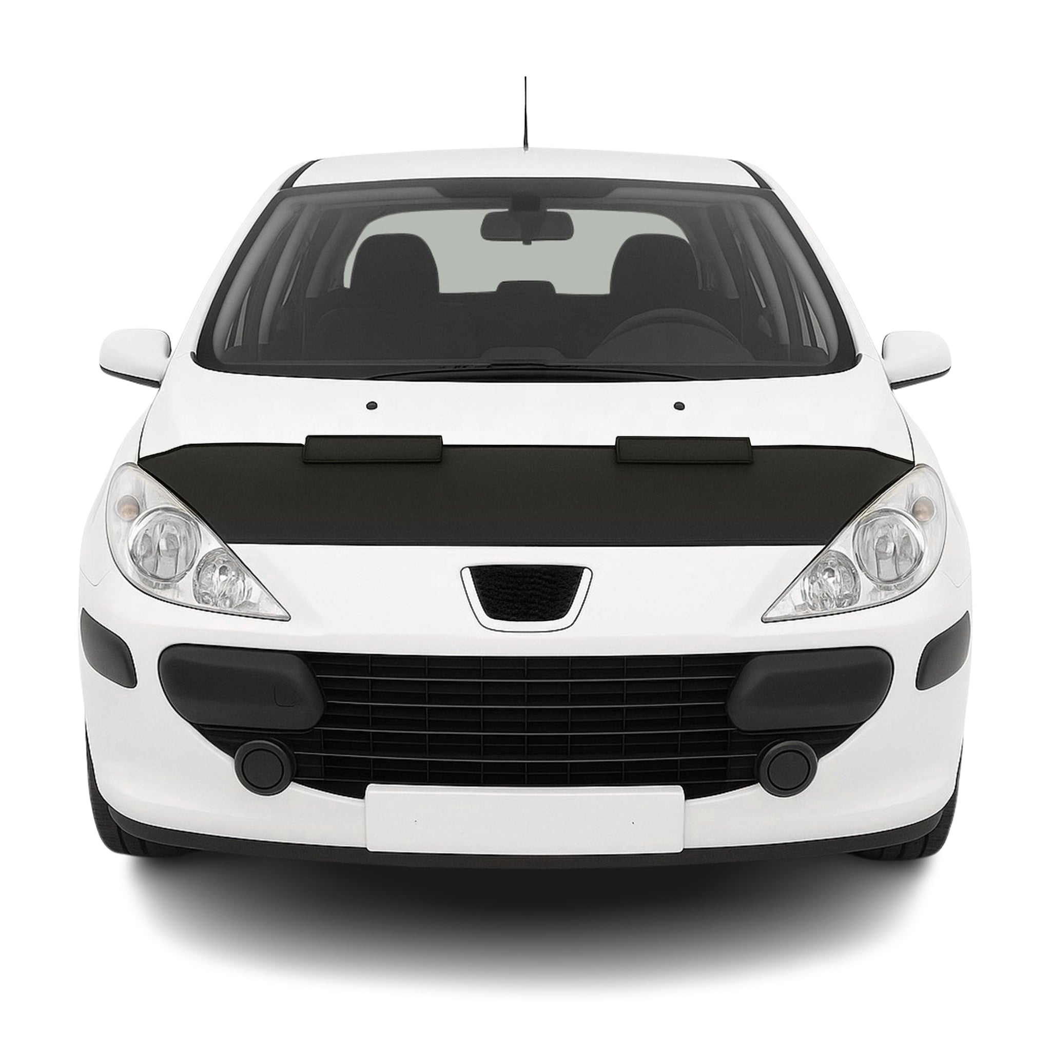Haubenbra Steinschlagschutz Bonnet Bra für Peugeot 307 Schwarz Halb