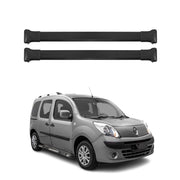 Dachträger Grundtäger für Renault Kangoo mk2 2007-2021 75kg Alu Schwarz 2tlg