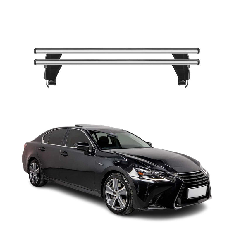 Menabo Dachträger Grundtäger für Lexus GS L10 2011-2020 50kg Alu Silber 2 tlg