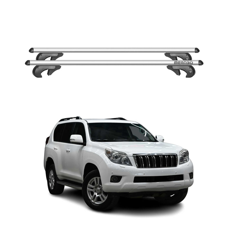 Menabo Dachträger Grundtäger für Toyota Prado 2009-2015 90kg Alu Silber 2 tlg