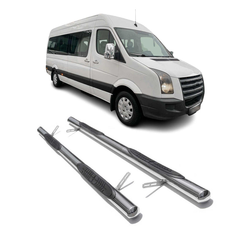 Stahl Trittbretter Schwellerrohre für VW Crafter 2006-2016 L3/L4 Langer Radstand