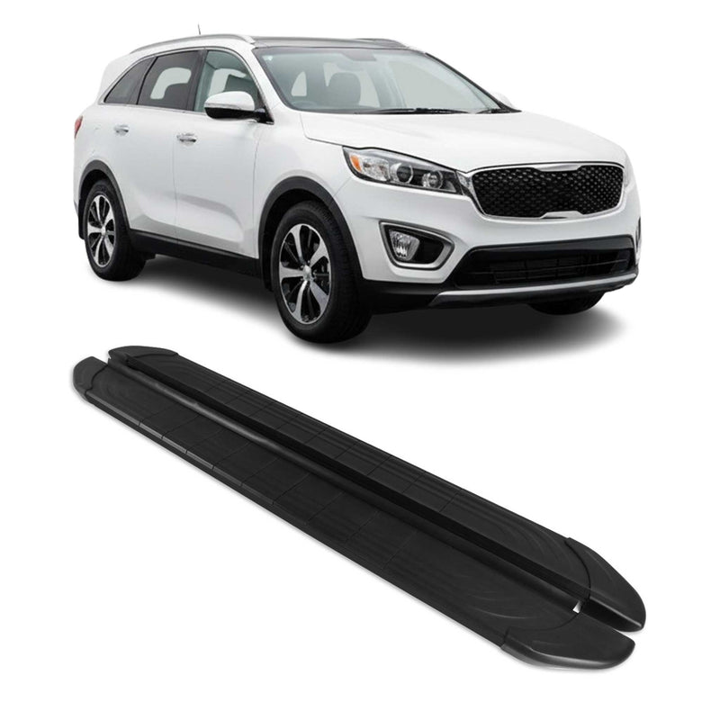 Trittbretter Seitenschweller für Kia Sorento 2015-2020 Aluminium Schwarz 2tlg